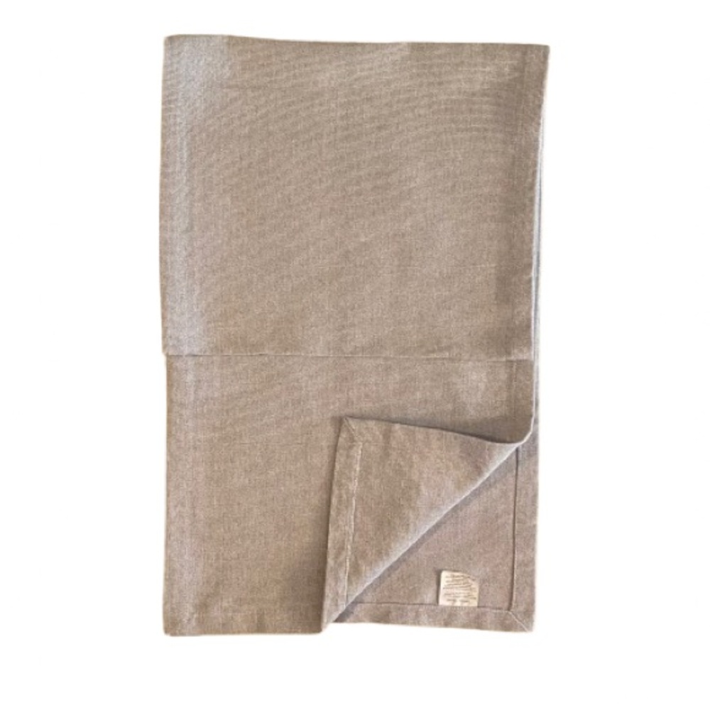 Table Runner Gray 100% Cotton 80” x 16.5” Farmhouse Cottagecore Minimalist NWOT